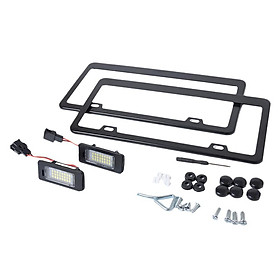 Licence Lamp+License Plate Frame Replacement Set For Audi A1 A4 A5 A6 A7