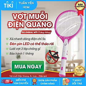 Bộ Vợt Muỗi Đa Năng Điện Quang ĐQ EMR05L WPI - Trắng Phối Hồng