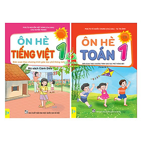 Sách - Combo 2 cuốn Ôn Hè Toán + Tiếng Việt Lớp 1 Cánh Diều (ND)