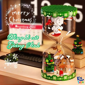 Đồ Chơi Lắp Ráp, Xếp Hình Noel SEMBO BLOCK Christmas Hourglass Đồng Hồ Cát