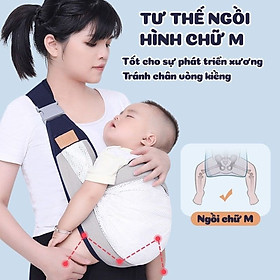 Địu vải cho bé dạng lưới thông thoáng cho bé 0 - 36 tháng tuổi