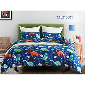 Hình ảnh BỘ CHĂN GA GỐI COTTON LỤA DRAP24 - CTL01