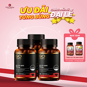 Bộ Sản Phẩm 3 Hộp Viên Uống Bổ Tim New Zealand Go Co Q10 160mg 30 Viên | Giảm Lão Hóa Tim Mạch; Giúp Cơ Thể Khỏe Mạnh - Nhập Khẩu Chính Hãng