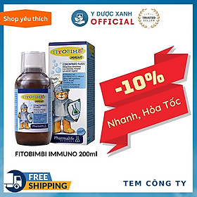 FITOBIMBI IMMUNO, 200ml, Siro hỗ trợ tăng đề kháng cho bé của Ý