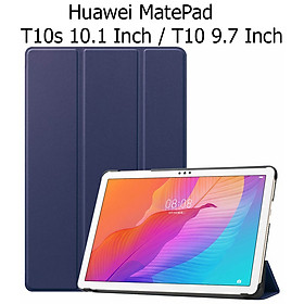 Bao Da Cover Dành Cho Máy Tính Bảng Huawei MatePad T10s 10.1 Inch AGS3-L09 / AGS3-W09 Hỗ Trợ Smart Cover