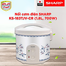 Nồi cơm điện nắp gài Sharp 1.8 lít KS-183TJV-CR - Hàng chính hãng