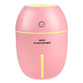 Mua Máy phun sương tạo ẩm mini Humidifier hình trái chanh kiêm đèn ngủ - Màu hồng