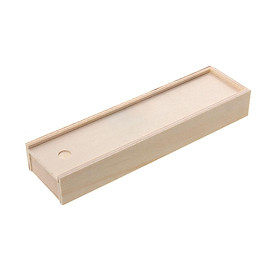 Wood Unfinished Wooden Jewelry Box for Kid's DIY Craft Rectangle Shape