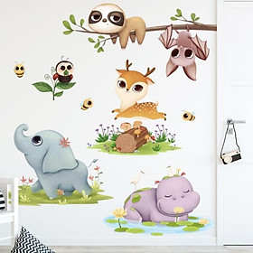 Decal trang trí tường - Những chú động vật đáng yêu