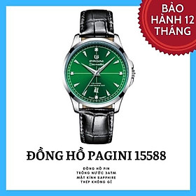 Đồng hồ nam dây da PAGINI PA15588 – Mặt kính chống xước cao cấp - Hiển thị lịch ngày