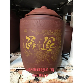 Mua Hũ sành đựng gạo 15kg gốm Gia Hưng Bát Tràng