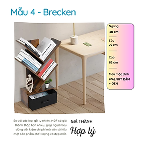 Mua Kệ sách xương cá gỗ phong cách hiện đại thương hiệu SMLIFE (nhiều mẫu  có thể đổi size và màu sắc)