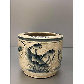 Mua Bát nhang  Bát hương thờ bằng sứ vẽ sen men rạn KH18664