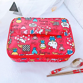 Sanrio Hello Kitty Túi Xách Hoạt Hình Trẻ Em Mỹ Giai Điệu Chống Nước Cách Nhiệt Cô Gái Đeo Túi Túi Đựng Đồ Ăn Trưa Sinh Viên Túi Đựng Hộp Cơm Trưa Dã Ngoại Túi - one