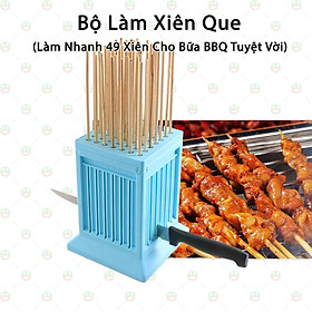 Bộ Làm Thịt Nướng Xiên Que KhoNCC Hàng Chính Hãng - Dụng Cụ Bếp Tạo 49 Xâu Xiên - Phù Hợp Buổi Cuối Tuần Party - KDHS-8212-49XQ