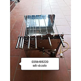 Máy nướng thịt mini quay tự động inox 40 40