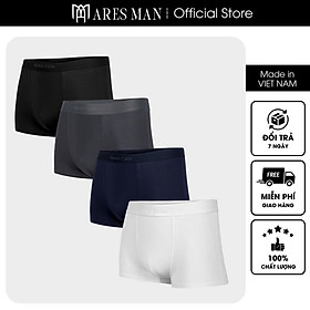 Combo 5 quần boxer nam, quần lót nam cao cấp chất thun lạnh siêu mềm mịn kháng khuẩn co giãn 4 chiều thấm hút mồ hôi tốt - Ares Shop