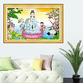 Mua Tranh thêu chữ thập Phật Quan Âm LV3286 - tự thêu