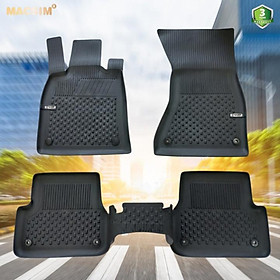 Thảm lót sàn ô tô nhựa TPE Silicon Audi A6 2011-2018 Black Nhãn hiệu Macsim