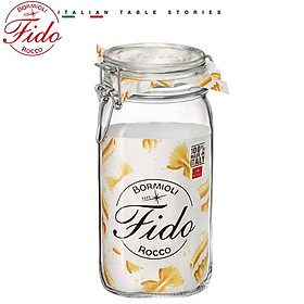 Hũ thủy tinh nắp cài Bormioli Rocco Fido 1.5L – Kín hơi, bảo quản thực phẩm cao cấp Ý