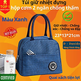 Mua Túi Giữ Nhiệt Đựng Hộp Cơm 2 Ngăn – Chọn Màu Túi Giữ Nhiệt Đựng Cặp Lồng Cơm – Nhiều Màu – Chống Thấm Nước Chính Hãng