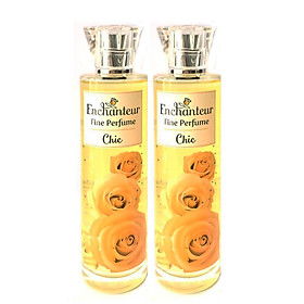 Combo 2 Chai Nước Hoa Toàn thân Enchanteur Fine Pefume Chic 100ml*2 (Chai Vàng)