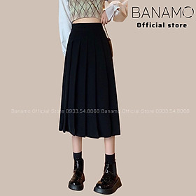 Chân váy xếp ly TENNIS dáng dài xòe Midi công sở qua gối siêu đẹp thời trang Banamo fashion váy xếp ly dáng dài 5346