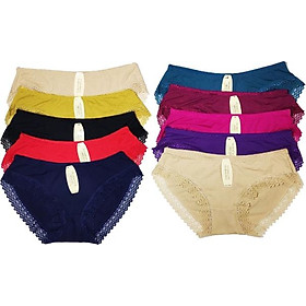 Combo 10 Quần Lót Ren Thông Hơi Bền Đẹp ZDL001