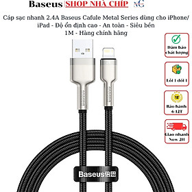 Mua Cáp sạc nhanh 2.4A Baseus Cafule Metal Series dùng cho iPhone/ iPad - Độ ổn định cao -  An toàn - Siêu bền  - Hàng chính hãng