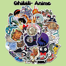 Sticker hoạt hình Ghibli Cắt Sẵn Hình Dán Trang Trí Mũ Bảo Hiểm Laptop Điện Thoại Ván Trượt Sổ tay Notebook