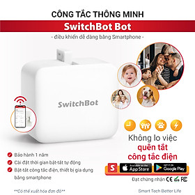 Công tắc thông minh, công tắc điều khiển từ xa SwitchBot Bot, chính hãng, không dây, điều khiển qua app, tương thích với Alexa, Google Home, HomePod and IFTTT