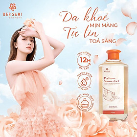 Sữa tắm nước hoa nữ Bergami - Lưu Hương 12h - Tinh Chất nước hoa Pháp nồng nàn - Vitamin C từ trái cam dưỡng trắng da