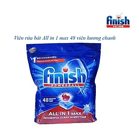 Túi 48 viên rửa chén finish all in 1 max dishwasher tablets siêu thị hanoimart