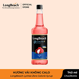 Siro Không Calo Hương Vải - LongBeach Lychee Zero Calorie Concentrated Flavoured Syrup 740 ml