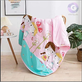 Chăn Cotton Đũi Trẻ Em 1M1x1M35 Mền Hai Bé Gái Luôn Được Các Bé Yêu Thích