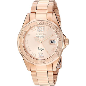 Invicta Women's 14398 Angel Analog Swiss-Quartz Rose Gold Watch