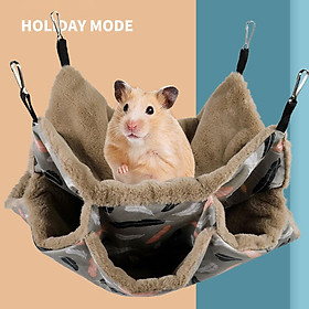 Small Animals Warm Plush Cage Hanging Hammock Bed,Guinea Pig Cage Accessories Bedding for Parrot Ferret Squirrel Hamster Rat Playing Sleeping