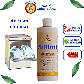 Nước rửa bát cho máy rửa chén bát Fuwa3e hữu cơ sinh học siêu sạch dạng gel 500ml, Hương Cam