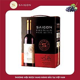 Rượu vang đỏ Saigon Premium hộp 3 Lít 13%