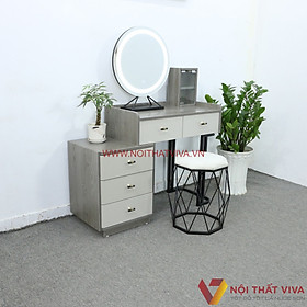 Mua Bàn Trang Điểm Đèn LED Thông Minh Gỗ MDF Màu Xám Lông Chuột Đẹp Cao Cấp