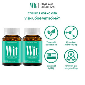 [Tặng Hộp 15v] Combo 2 Hộp 60v - Viên Uống Bổ Mắt WIT Ecogreen Giảm Mỏi Mắt, Tăng Cường Thị Lực Mắt Cho Bé & Người Lớn