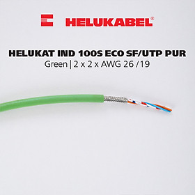 Dây cáp mạng Ethernet HELUKAT IND 100S ECO SF/UTP PUR | Green | 2 x 2 x AWG 26 /19