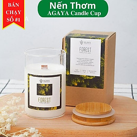 Nến Thơm tự nhiên AGAYA Candle Cup hương bạch đàn, thông và hoắc hương - Mùi FOREST