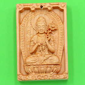 Mặt Phật bản mệnh gỗ hoàng đàn Đại Thế Chí MGPBM4 - Phật bản mệnh cho người tuổi Ngọ - Sản phẩm phong thủy phù hợp cho nam