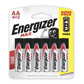 Pin Max 4 + 2 Viên Energizer E91 BP4+2 AA