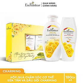 [Hộp Quà Enchanteur Charming] Dầu Gội Siêu Mượt 180gr và Sữa tắm nước hoa dưỡng da 180gr	