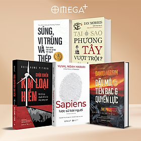 Combo Cuộc Chiến Kim Loại Hiếm - Mặt Tối Của Chuyển Đổi Số Và Năng Lượng Sạch + Sapiens Lược Sử Loài Người + Súng Vi Trùng và Thép + Tại Sao Phương Tây Vượt Trội + Dầu Mỏ, Tiền Bạc Và Quyền Lực - Vĩ Ngư