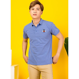 Áo Thun Cổ bẻ Titishop AT531 Xanh thêu ong