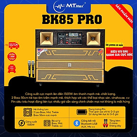 Mua Loa Kéo BK85Pro Công Suất Cực Lớn 1500W - 2 Bass 50Cm Siêu Trầm  Tặng 2 Micro Không Dây  Bảo Hành 12 Tháng. Hàng Chính Hãng