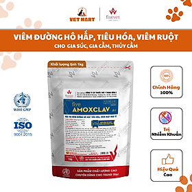 FIVE-AMOXCLAV 8:1 - Viêm đường hô hấp, tiêu hóa, viêm ruột CHO GIA SÚC, GIA CẦM, THỦY CẦM, 1KG